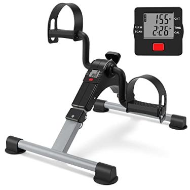 Imagem de GUDNYCE Pedal Dobrável Exercitador Mini Bicicleta Ergométrica Portátil Sob A Bicicleta Da Mesa Com Display Lcd Para Braços E Pernas Treino (Cinza)