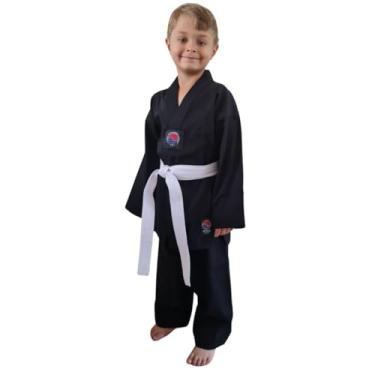 Imagem de Dobok Kimono Taekwondo - Brim Leve - Preto - Adulto - Ariran (M4-10 a 11 anos)