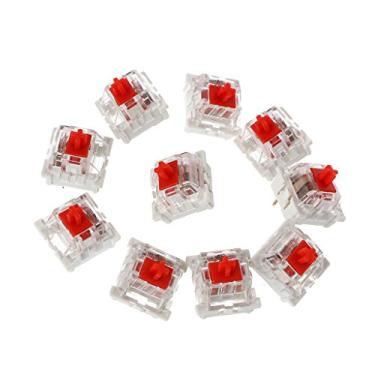 Imagem de YPBEW 10 peças de interruptor mecânico de 3 pinos azul marrom preto substituição para teclas Gateron Cherry MX Ducky