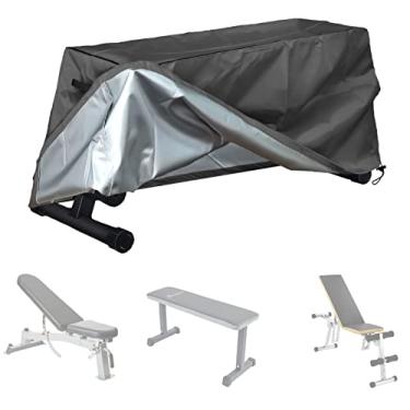 Imagem de MBOOM Capa de placa sentada, adequada para sentar, banco de peso, cadeira de peso, proteção de banco de fitness, à prova d'água, poeira e proteção solar, evita animais de estimação (cinza, 152,4 x 45,7 x 53,3 cm)