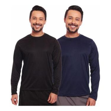 Imagem de Kit 2 Camisas Térmica Proteção Solar Frio E Calor Envio Já - MC Digita
