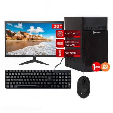 Imagem de Computador Completo Core I3 4GB Ram 240GB SSD Monitor 20"