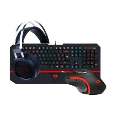 Imagem de Kit Gamer Redragon Teclado Mouse Headset USB RGB