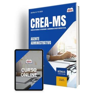 Imagem de Apostila CREA-MS  - Agente Administrativo - Apostilas Opção