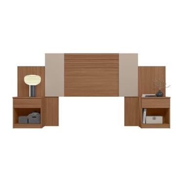 Imagem de Cabeceira Casal Araguaia Extensível Ripada - Moval, Carvalho/Fendi