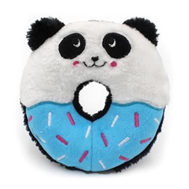 Imagem de ZippyPaws Brinquedos interativos para animais de estimação Donutz Buddies - Brinquedo de esconde-esconde para cachorro, brinquedos coloridos para cães que rangem, panda (ZP1035)
