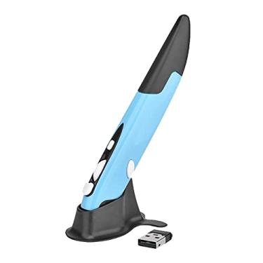Imagem de Mouse óptico sem fio, caneta óptica GaoMee USB 800/1200/1600 DPI mini mouse de escrita à mão ajustável para PC, laptop, notebook (azul)