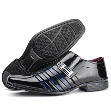 Imagem de SAPATO SOCIAL GRJ SHOES PRETO COM AZUL (43, PRETO/AZUL)