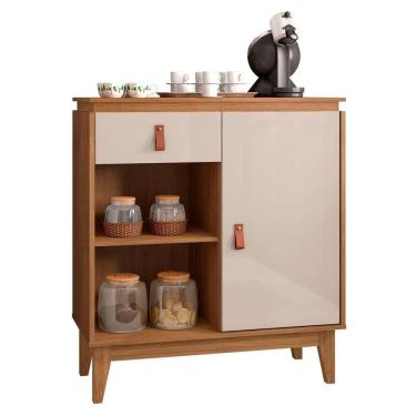 Imagem de Aparador Balcão Cantinho Do Café Dália C14 Off White/cedro - Mpozenato