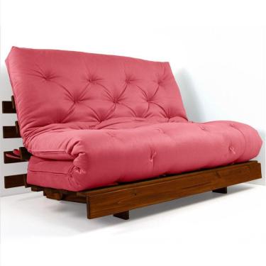Imagem de Sofá Cama Casal Futon Tokio D33 Madeira Maciça Cor Imbuia Ii
