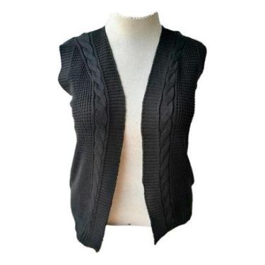 Imagem de Colete Feminino Tricot Premium Aberto Quentinho Plus Size-Feminino