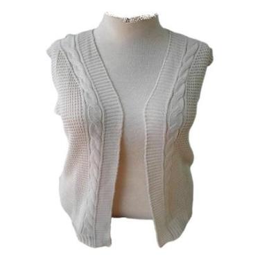 Imagem de Colete Feminino Tricot Premium Aberto Quentinho Plus Size-Feminino