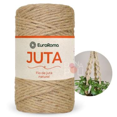 Imagem de Juta Euroroma Natural Cordão 112m p/ Macramê Fio Grosso 4mm