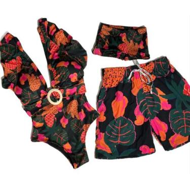 Imagem de Kit Tal Mãe Maiô Tal Filho Suga & Pai Bermuda - keep Collection