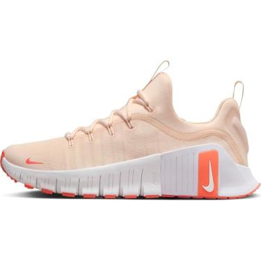 Imagem de Nike Free Metcon 6 Tênis feminino com cadarço, Gelo de goiaba/manga selvagem clara/branco, 8.5