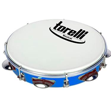 Imagem de PANDEIRO 10'' INJETADO AZUL PELE LEITOSA