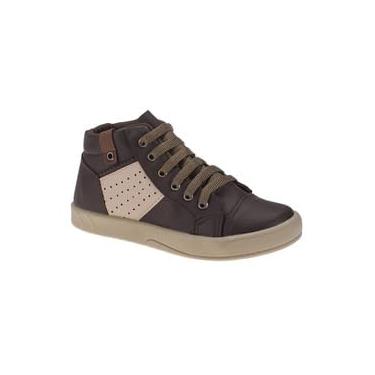 Imagem de Tenis Infantil Masculino Sapatenis Menino Minipasso Azul e Marrom (Marrom, BR, Criança de 9 a 12 anos, Numérico, 31)