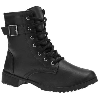 Imagem de Coturno Feminino Bota Cano Curto Feminina Botina (Preto, BR, Adulto, Numérico, 34)