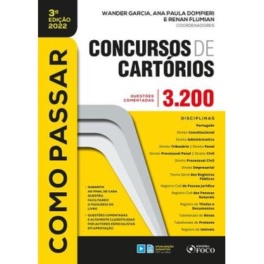 Imagem de Livro - COMO PASSAR EM CONCURSOS DE CARTÓRIO - 3.200 QUESTÕES COMENTAD
