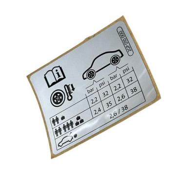 Imagem de Etiqueta Pressão Calibragem Pneus T-Cross 2gp010000 Original - Volkswa