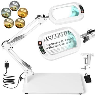 Imagem de Lupa Drdefi Square LED iluminada com ampliação de 10X