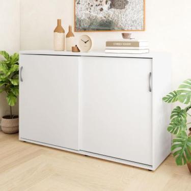 Imagem de Armário Escritório 120cm 2 Portas de Correr e Prateleiras F5 - F5 Offi