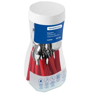 Imagem de Faqueiro Tramontina Jogo com 20 Talheres e Pote Leme Aço Ino