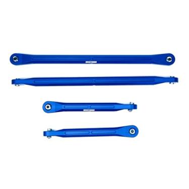 Imagem de BEAXTURBO Racing Upgrade Parts CNC Aluminum #7075 Steering tie rods &Rear Upper Link for LOSI SBR 2.0 1/6 (Blue)