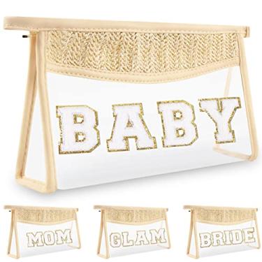 Imagem de izuzta Bolsa de maquiagem transparente Boho para maquiagem feminina e meninas, Bebês