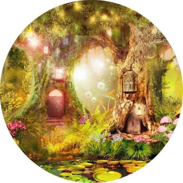 Imagem de Painel Redondo 3D Sublimado Jardim Frd-178