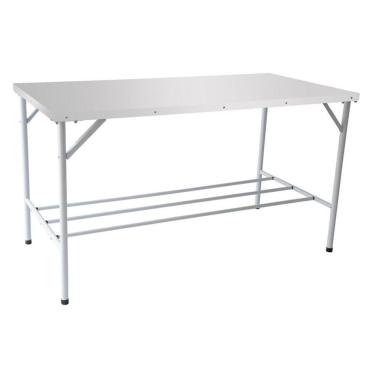 Imagem de Mesa Bancada De Apoio Tampo Em Inox 1,60m X 0,80m Ba-16 - Venâncio