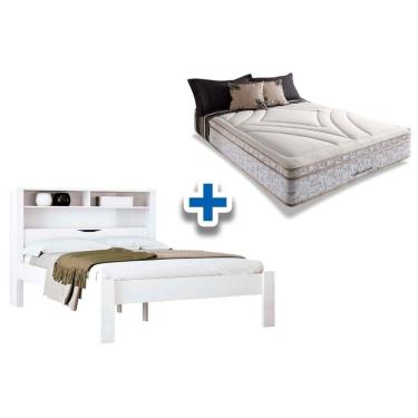 Imagem de Colchão Casal American Herval + Cama Invicta Branco