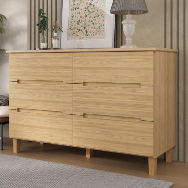 Imagem de Cômoda 6 Gavetas 100% Mdf Logan Bege