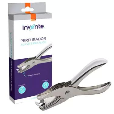 Imagem de Perfurador Alicate Metálico 1 Furo 6mm 8 Folhas Pf001 Brw