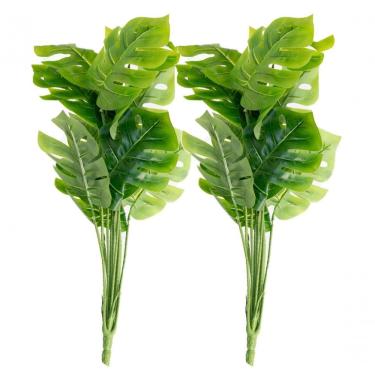 Imagem de Kit 6 Ramo Planta Artificial Costela De Adão Decoração 43cm