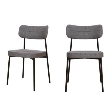 Imagem de Kit Com 2 Cadeiras Para Sala De Jantar Mona Yescasa Cinza Corriente