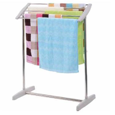 Imagem de Secador De Roupas Para Varanda Lavanderia Quintal Varal De Chao Toalheiro Portatil Em Inox Rack Organizador