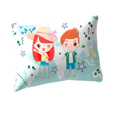 Imagem de Fronha Portallar Malha 100% Algodão Estampa Localizada Travel 48cmx68cm Branco