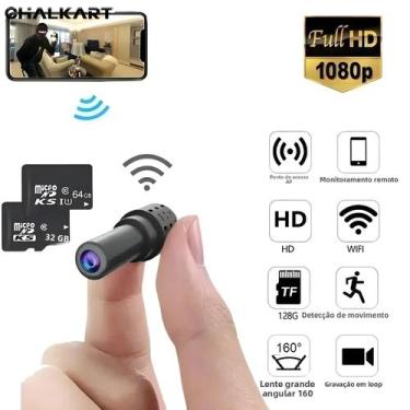 Imagem de Câmera Wifi Sem Fio 1080P Mini Visão Noturna Detecção De Movimento Vig