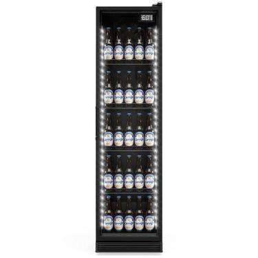 Imagem de Cervejeira Vertical Porta De Vidro 310 Litros Gcb30vlb Gelopar Expositor All Black 220v