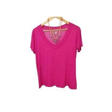 Imagem de Kit conjunto 3 Blusas feminina podrinha basica gola v novidade feminin