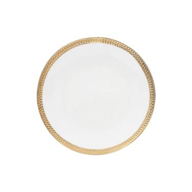 Imagem de Jogo De Pratos Sobremesa Em Porcelana Paddy Branco Com 6 Peças 19cm Wolff