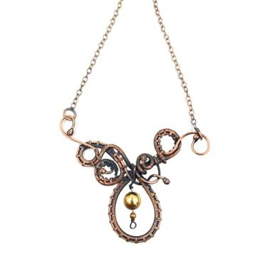 Imagem de SHINDE EXPORTS Colar de cobre puro para mulheres, conjunto de joias indianas hasli, Medium, Cobre, Sem Pedra Preciosa