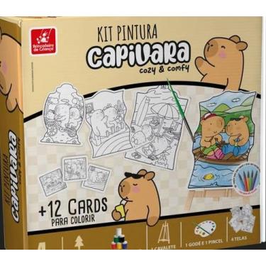 Imagem de Superkit pintura capivara cozy & comfy - brincadeira de criança