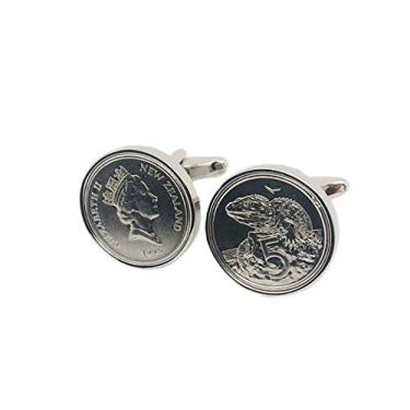 Imagem de Abotoaduras da Nova Zelândia – Moedas genuínas da Nova Zelândia – Todos os fãs de Black – Tuatara – Raro –