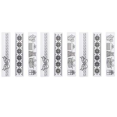 Imagem de Grcfumo 9Pcs Flower Plastic Embossing Pasta, Embossing Folders, Papel DIY Decoração Cartão r Template Acessórios