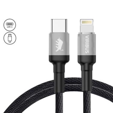 Imagem de CaboPD Viribus Tipo C P/ Lightning 5V 2.4A 1.5M, PRETO