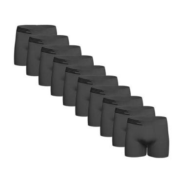 Imagem de Kit Com 10 Cuecas Boxer Microfibra Up Underwear 436 Sortido - QLC SPOR