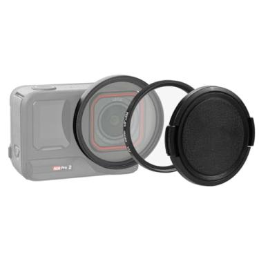 Imagem de FotStdio Kit de filtro de lente Insta 360 Ace Pro 2, anel adaptador de filtro de 52 mm, moldura de lente de liga de alumínio, capa de proteção de tampa de lente UV para acessórios de câmera de ação