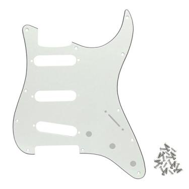 Imagem de ROZILO Ivory 3Ply SSS 11 Furos Strat Placa Pickguard para guitarra elétrica USA/México Stratocaster Peças de guitarra estilo moderno